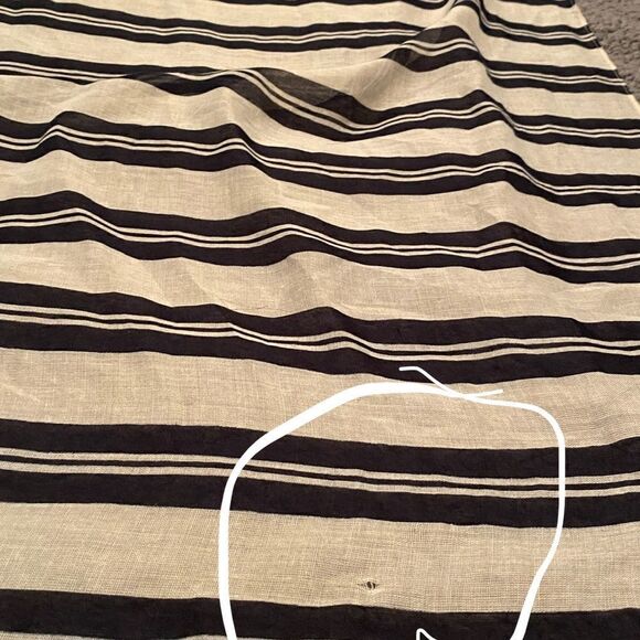 Black & Grey Striped Scarf 75”X42” - Picture 7 of 7